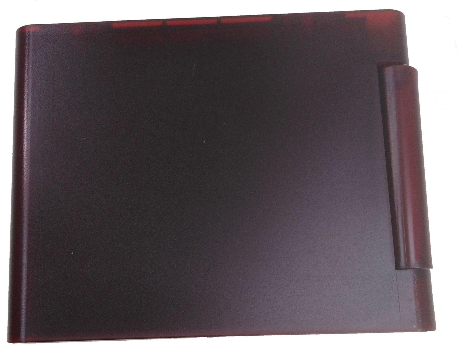 Weinrote Buchstütze von Kartell, ideal für Bücherregale und als Deko-Element.